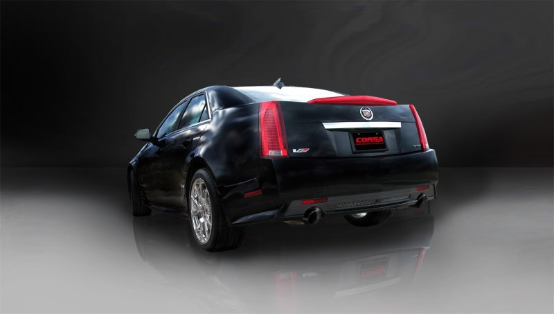 Corsa 09-13 Cadillac CTS Sedan V 6.2L V8 Black Sport Axle-Back Exhaust 14941BLK