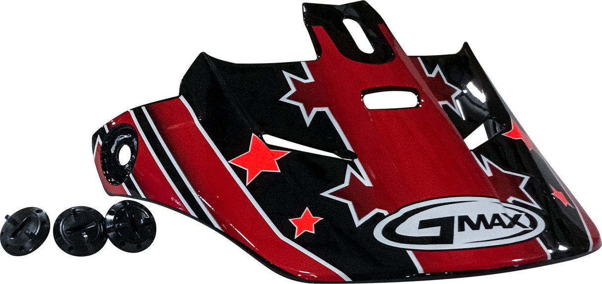 GMAX Visor Gm46y-2 S/Star Black/Red Tc-1 G046117