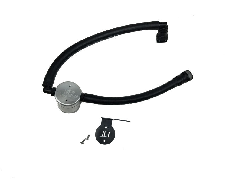 J&L 15-22 Ford Transit 150/250/350 3.5L EcoBoost Passenger Side Oil Separator 3.0 - Clear Anodiz 3025P-C