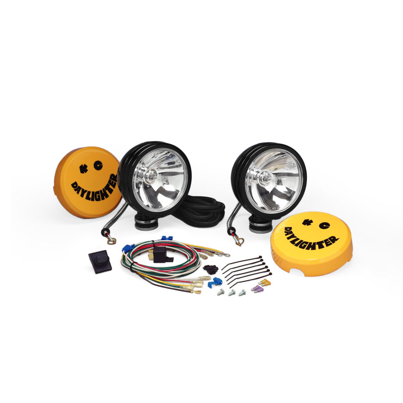 KC HiLiTES Daylighter 6in. Halogen Light 100w Spot Beam (Pair Pack System) - Black SS 238