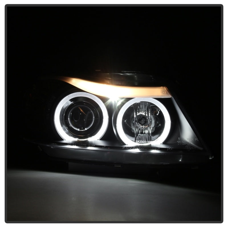 Spyder BMW E90 3-Series 06-08 Projector LED Halo Amber Reflctr Rplc Bulb Blk PRO-YD-BMWE9005-AM-BK 5009005