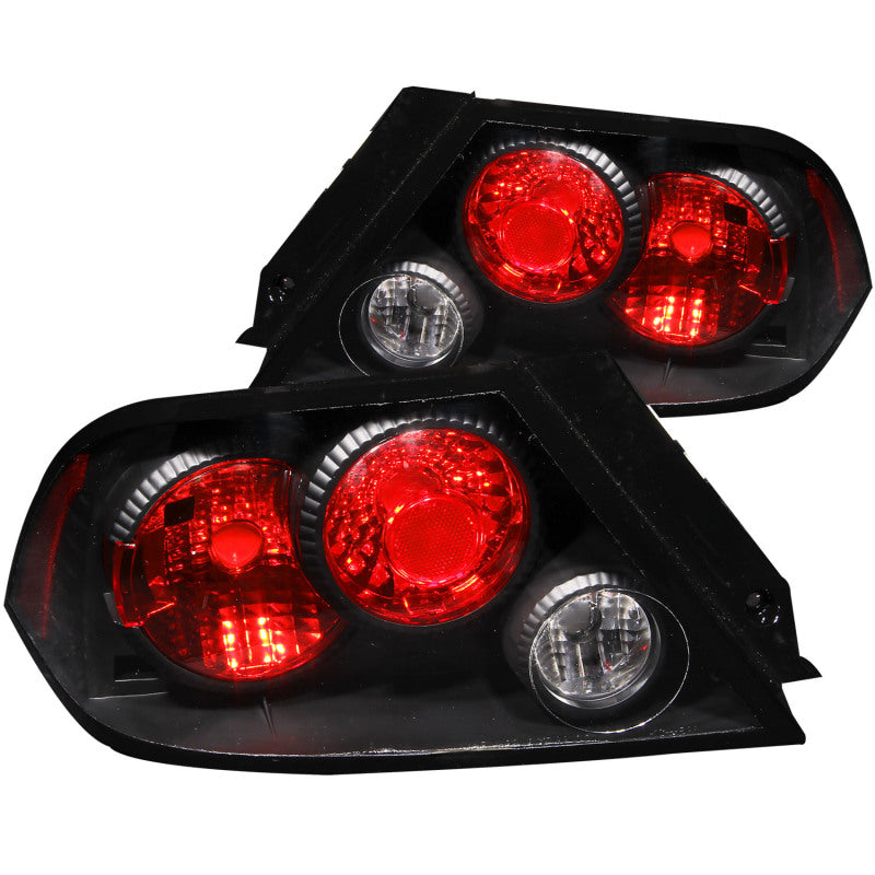 ANZO 2002-2003 Mitsubishi Lancer Taillights Black 221086