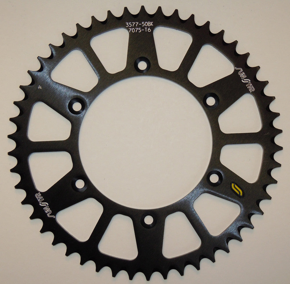 SUNSTAR Rear Sprocket Aluminum 52t-520 Blk Suz 5-357752BK