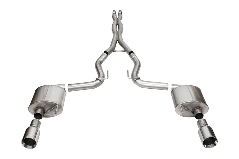 Corsa 2024 Ford MustangGT Sport Cat-Back Exhaust Sys. 3.0in Dual Rear Exit w/4.5in Straight Cut Tips 21255