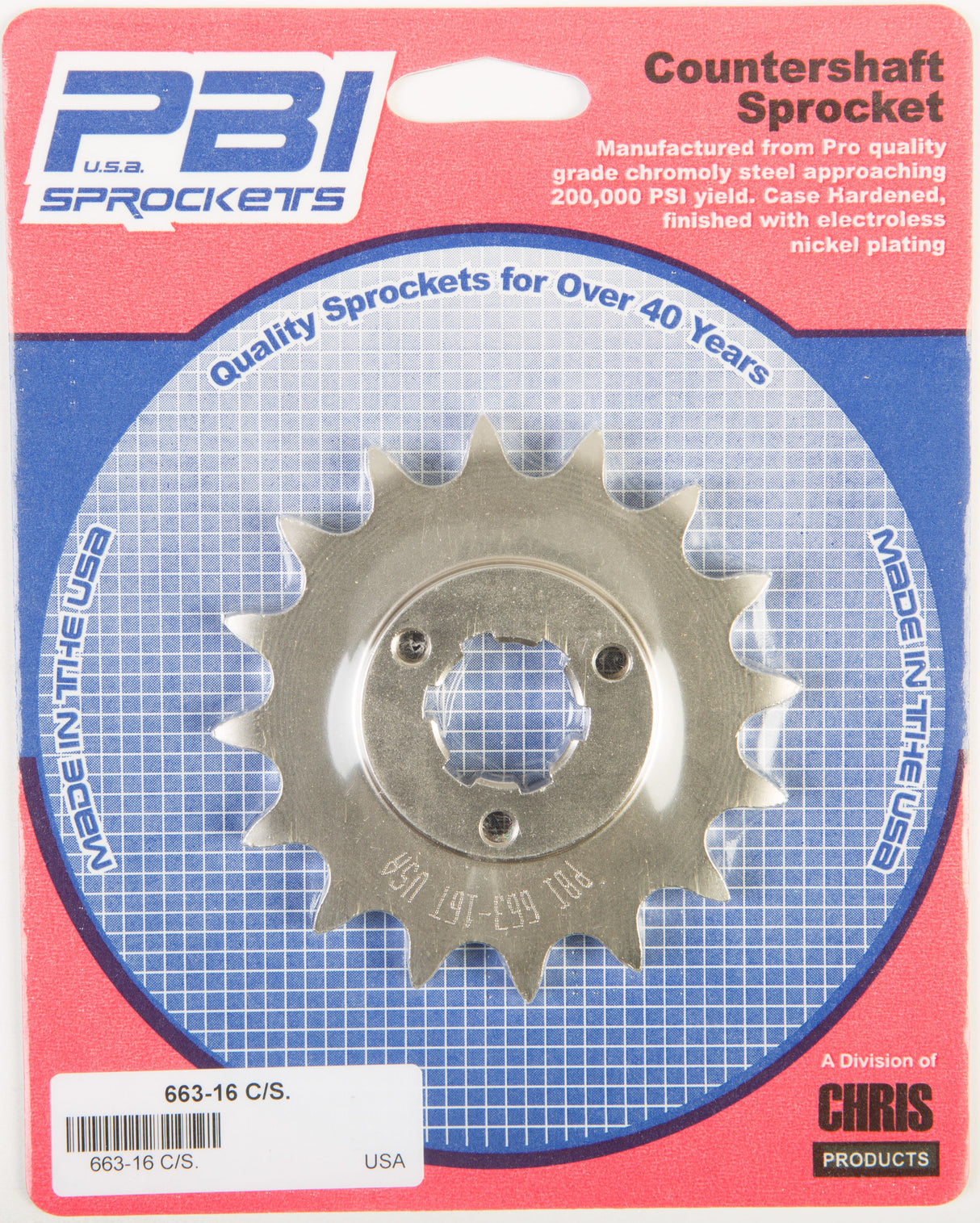 PBIFront Cs Sprocket Steel 16t-525 Suz663-16