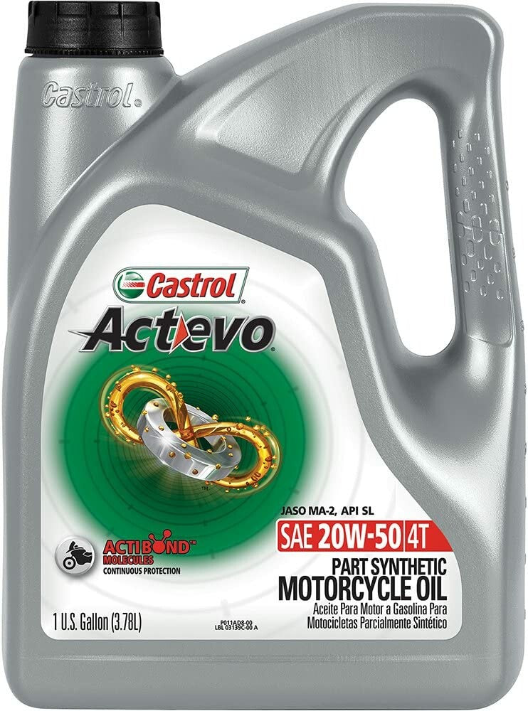 CASTROL Part Synthetic Oil 4t 20w50 1gal 15A8DA