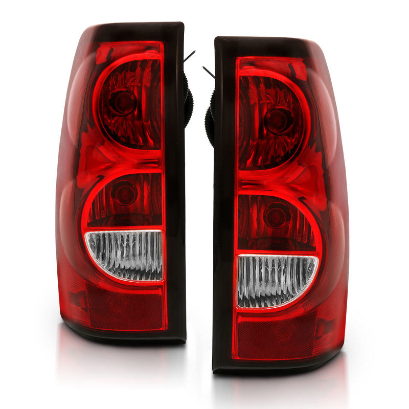 ANZO 2004-2007 Chevy Silverado Taillight Red/Clear Lens w/Black Trim (OE Replacement) 311302