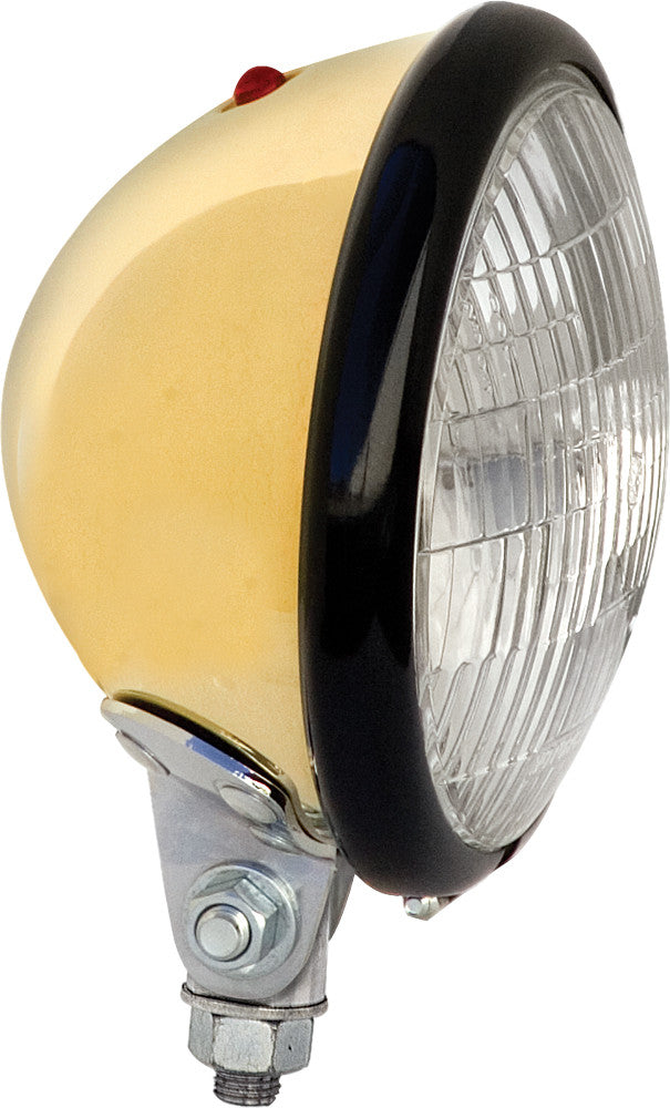 PAUGHCOSolid Brass Headlight W/Black Ring1300BRB