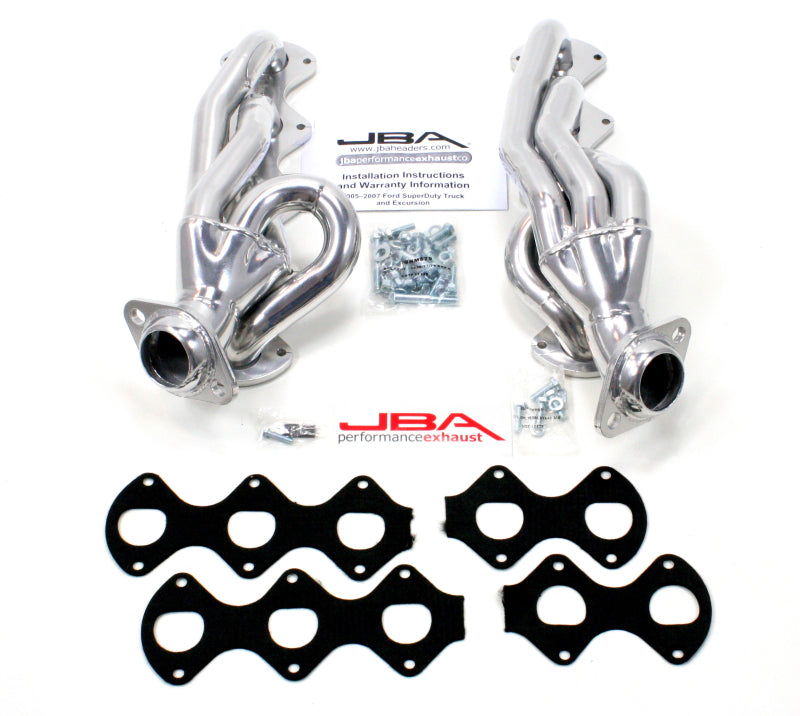JBA 05-10 Ford F-Series 6.8L 3V V10 1-1/2in Primary Silver Ctd Cat4Ward Header 1670SJS