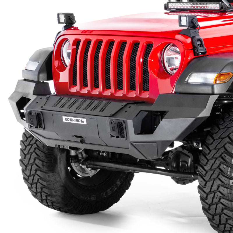 Go Rhino 07-20 Jeep Wrangler JL/JLU/JK/JKU/Gladiator JT Trailline Front Full Width Bumper 230121T