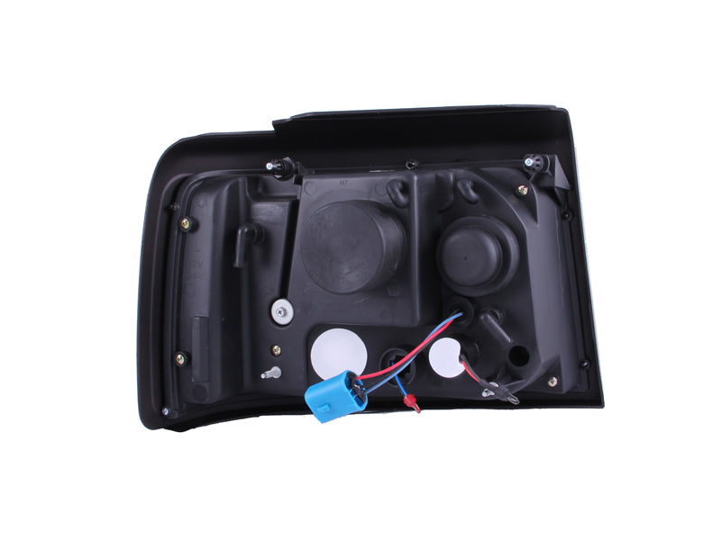 ANZO 1992-1996 Ford F-150 Projector Headlights w/ Halo Chrome w/ Side Markers and Parking Lights 111183