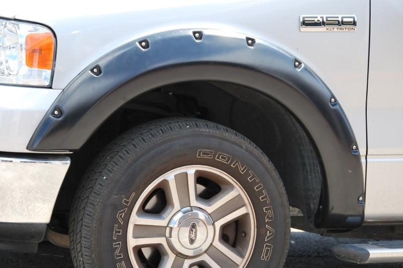 Lund 04-08 Ford F-150 (No Stepside) RX-Rivet Style Smooth Elite Series Fender Flares - Black (4 Pc.) RX310S