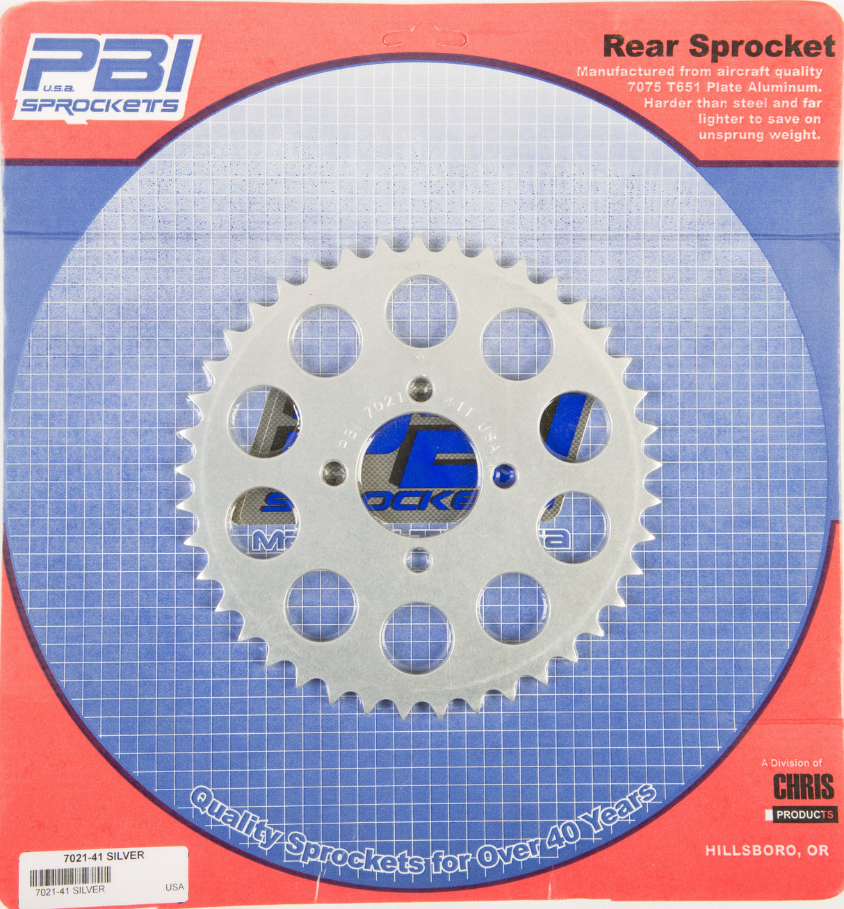 PBIRear Sprocket Aluminum 41t-420 Yam7021-41-1
