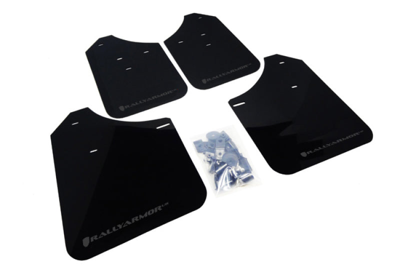 Rally Armor 02-07 Subaru WRX/STI/RS/2.5i (wagons req mod) UR Black Mud Flap w/ Grey Logo MF1-UR-BLK/GRY