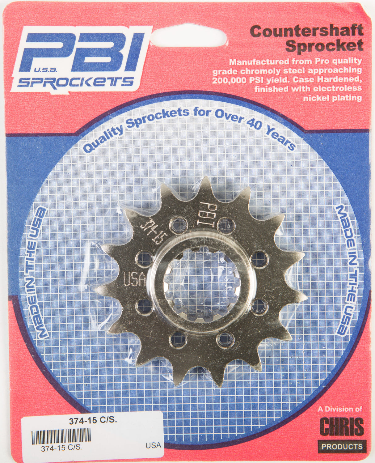 PBIFront Cs Sprocket Steel 15t-530 Hon374-15