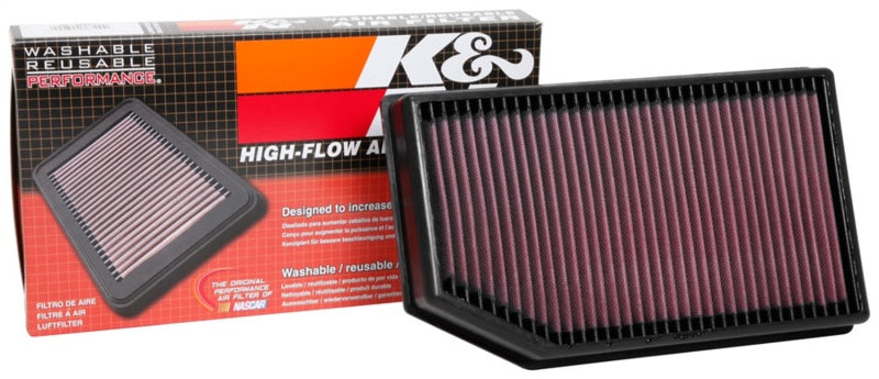 K&N 2018 Jeep Wrangler JL 2.0L/3.6L F/I Drop In Air Filter 33-5076