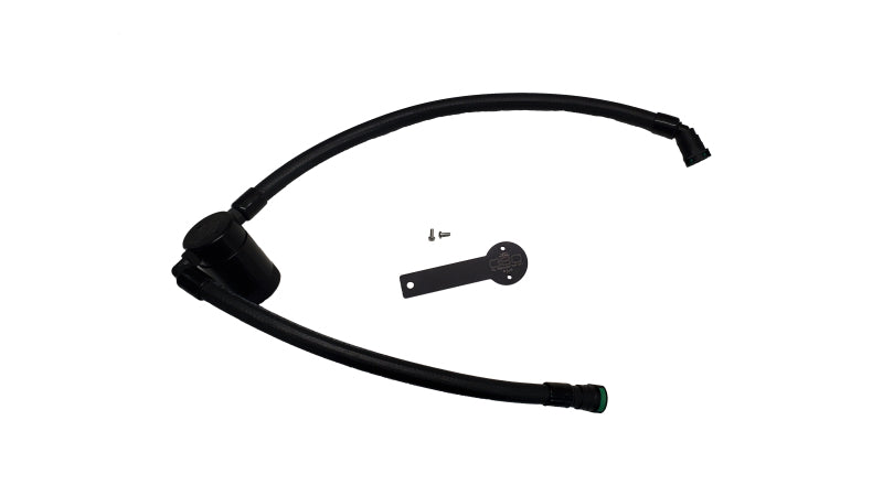 J&L 19-24 Chevy Silverado/GMC Sierra 1500 2.7L Passenger Side Oil Separator 3.0 - Black Anodized 3093P-B