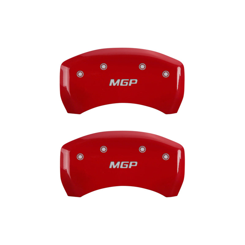 MGP 4 Caliper Covers Engraved Front & Rear MGP Red finish silver ch 22226SMGPRD