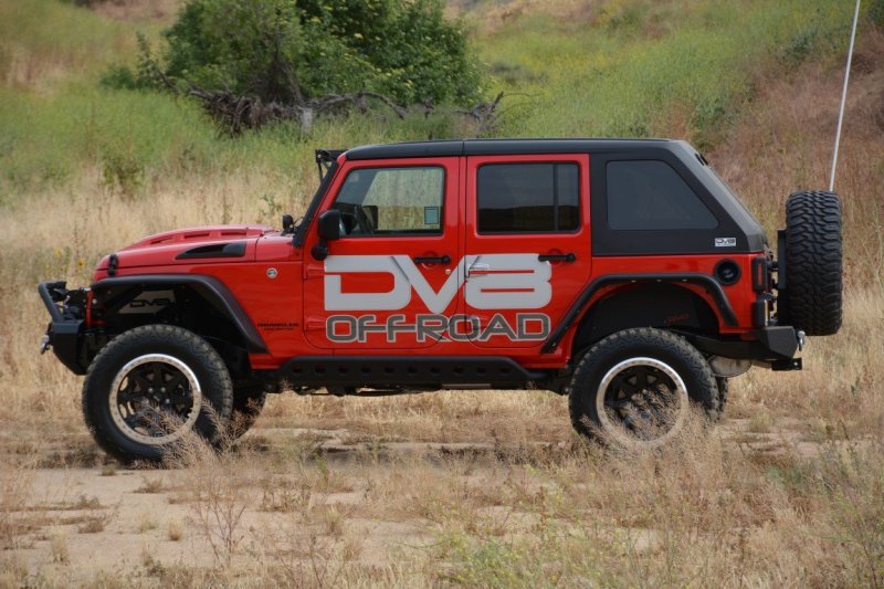 DV8 Offroad 07-18 Jeep Wrangler JK Metal Heat Dispersion Hood - Primer Black HDMB07-02