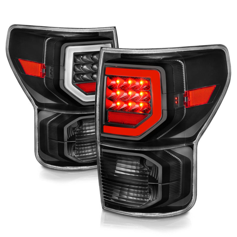 Anzo 07-11 Toyota Tundra Full LED Tailights Black Housing Clear Lens G2 (w/C Light Bars) 311386