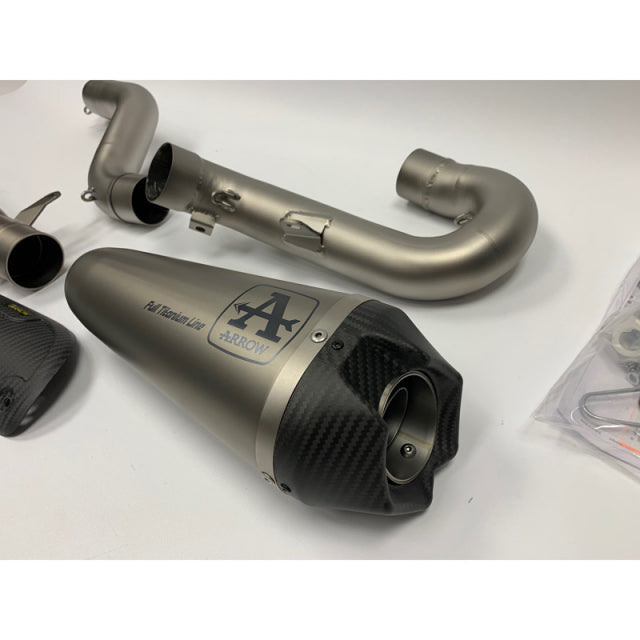 Arrow Ducati Panigale /Streetfighter V4S V4R Speciale V4 18-24 Racing Double Titanium Works Silencers + 1:1 St.Steel Link Pipe 71161pk