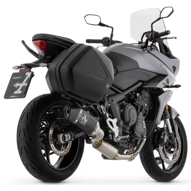 Arrow Exhaust Veloce Full Exhaust, Aluminum Dark for Triumph Tiger 660 22-24 71504VAN