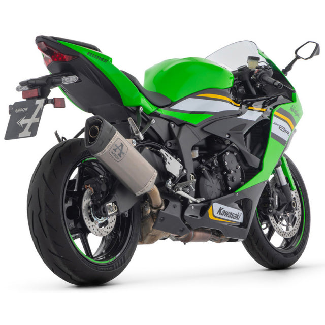 71509PTN Arrow Slip-on Exhaust Titanium Dark for ZX-6R 636 2024-25 Pista WITH WELDED LINK-PIPE