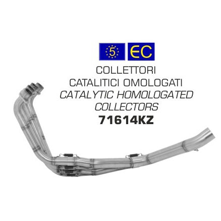 71614KZ Arrow Catalytic Homologated Collector for Honda CB650F/CBR650F 14-18