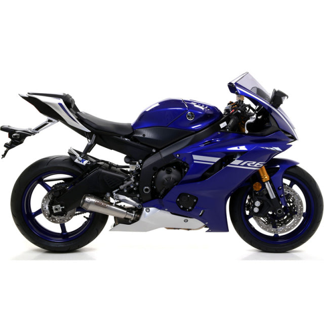 IN STOCK 71863PRI Arrow YZF R6 2017-2025 Pro-Race Exhaust, Nichrome Steel Cap
