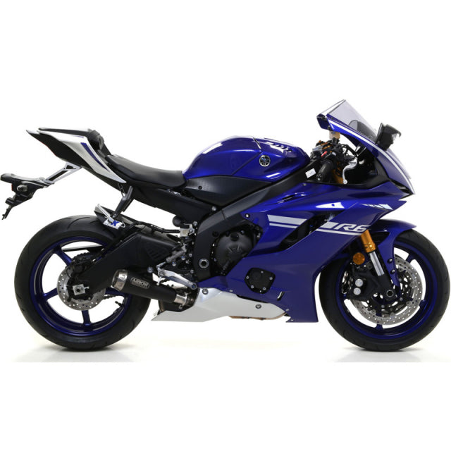 71863PRN Arrow Pro-Race Exhaust, Nichrome Dark Steel Cap for Yamaha YZF-R6 2017-2025