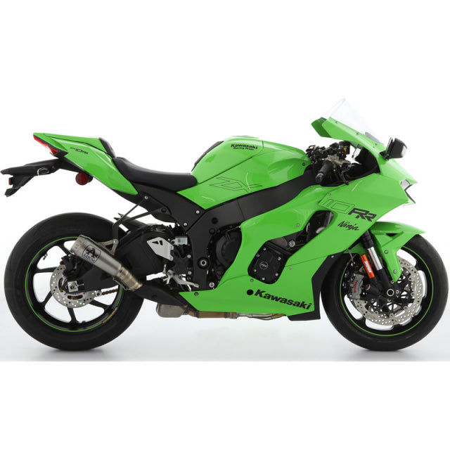 71928PRI Arrow Pro-Race Slip-on Exhaust, Nichrome for Kawasaki ZX-10RR 2021-2025