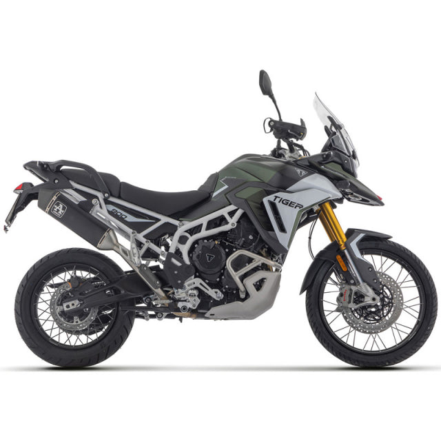 72006VAN Arrow Veloce RACING Slip-on Exhaust, Aluminum Dark for Triumph Tiger 900 24-25