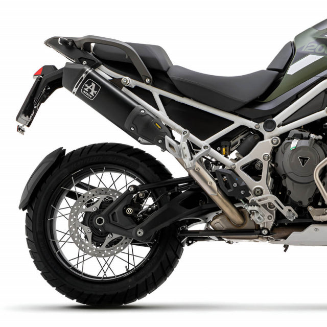 72506VAN Arrow Veloce Homol Slip-on Exhaust, Aluminum Dark for Triumph Tiger 900 24-25