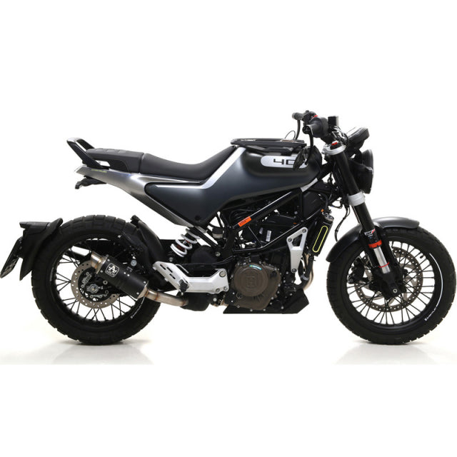 IN STOCK 72631gpi Arrow Husqvarna Svartpilen 401 '20 Homologated Nichrom Dark Gp2 Exhaust With Welded Link Pipe