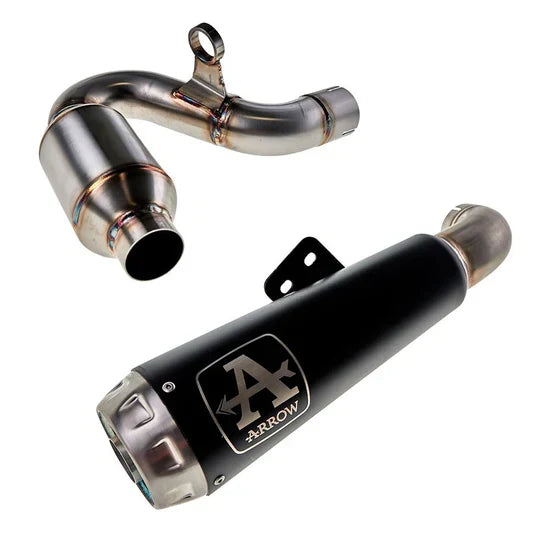 Arrow Pro-Race BMW F900 R/XR 2020-2024 Black Stainless Steel Exhaust 71915prn + 71729MI