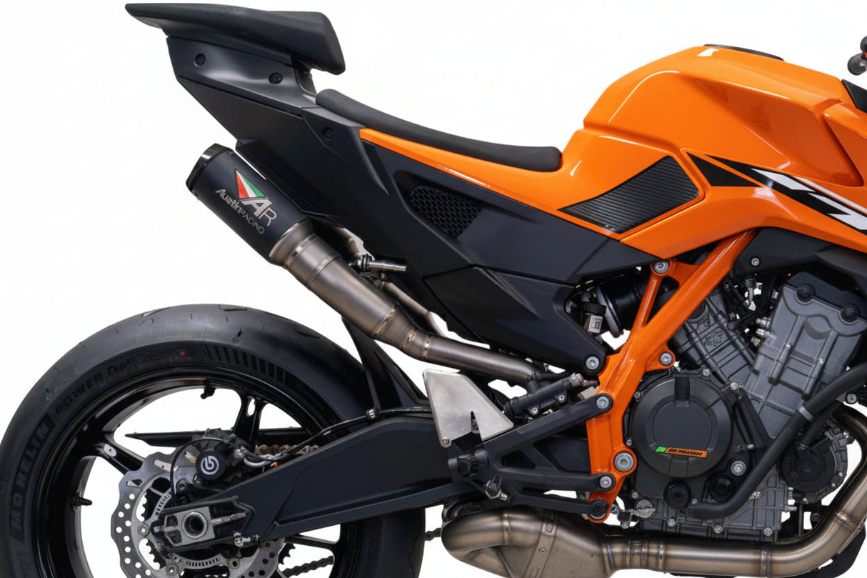 Austin RS22 140mm - 2026 KTM 990 RCR RS22 DUAL UNDERSEAT BOX DELETE TITANIUM EXHAUST SYSTEM AR101