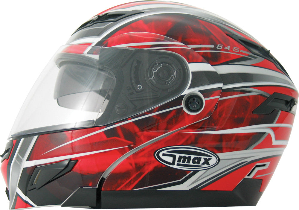 GMAX Gm-54s Modular Snow Helmet Red/White/Silver Xs 2541203 TC-1