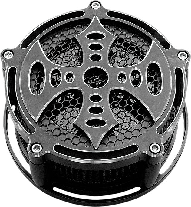 PREC. BILLET Billet Air Cleaner Bad Axe Black BAX-210-3H-BLK