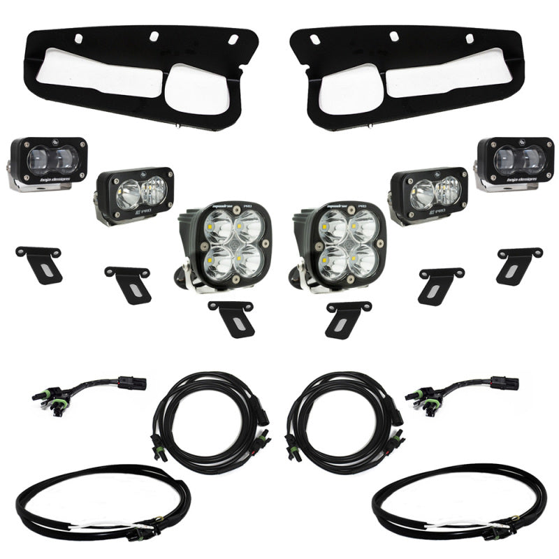 Baja Designs 21-22 Ford Bronco w/Steel Bumper S2 SAE Pro Fog Pocket Light Kit w/Upfitter - Clear 448175UP