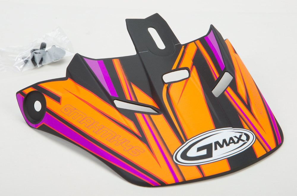 GMAX Gm-46.2 Coil Helmet Visor Matte Black/Flo-Orange Ys-Yl G046114