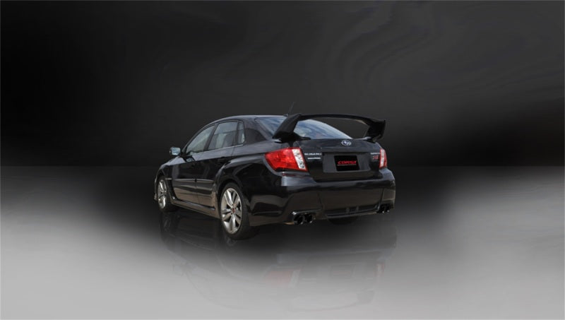 Corsa 11-13 Subaru Impreza Sedan STI 2.5L Turbo Manual Black Sport Cat-Back Exhaust 14863BLK
