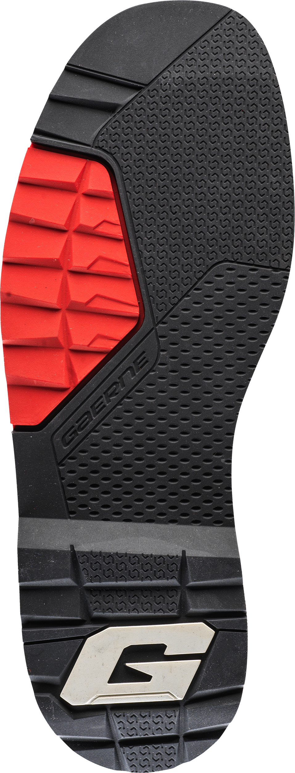 GAERNE Sg-22 Boot Sole Pair Black/Red Sz 08 4623-005-08