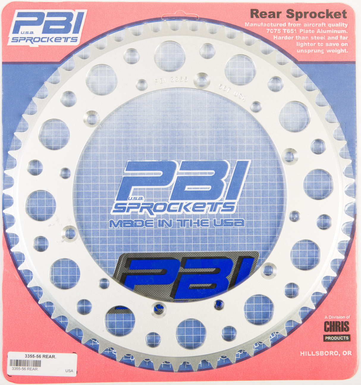 PBIRear Sprocket Aluminum 56t-520 Husq3355-56-3