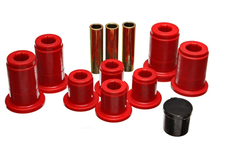 Energy Suspension Frt Control Arm Bushing Set - Red 4.3168R