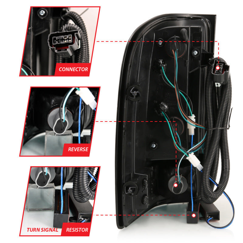 ANZO 2007-2013 Chevrolet Silverado 1500 LED Taillights Chrome 321341