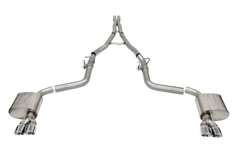 Corsa 15-21 Challenger SRT/Hellcat/Demon/Redeye 2.75in Valved CB DR Exit w/ Twin 3.5in Pol Pro Tips 21070