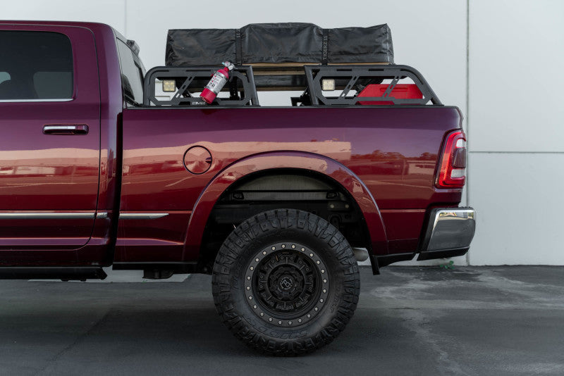 DV8 Offroad 07-23 Toyota Tundra / 09-23 Ford F150 Raptor MTO Series Bed Rack - 2pc Adj. RRUN-03