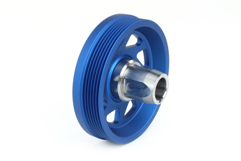 Perrin 19-21 Subaru WRX / 16-18 Forester Lightweight Crank Pulley (FA/FB Engines w/Large Hub) - Blue PSP-ENG-104BL