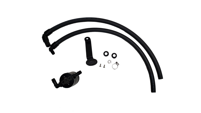 J&L 2022-2024 Toyota Tundra 3.5L Turbo Oil Separator 3.0 Driver Side - Black Anodized 3115D-B