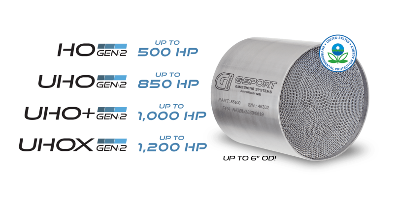 GESI G-Sport 400 CPSI GEN 2 EPA Compliant 4.5in x 4in High Output Substrate Only- 500-850HP 85200